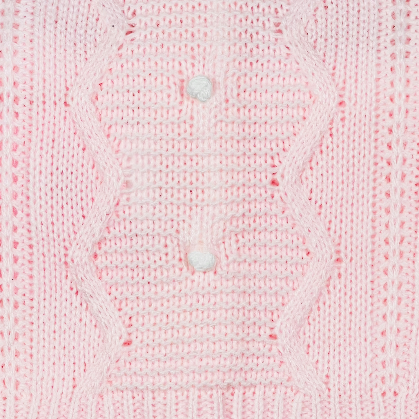 Newborn Baby Knit Outfit, ZigZag (Pink)