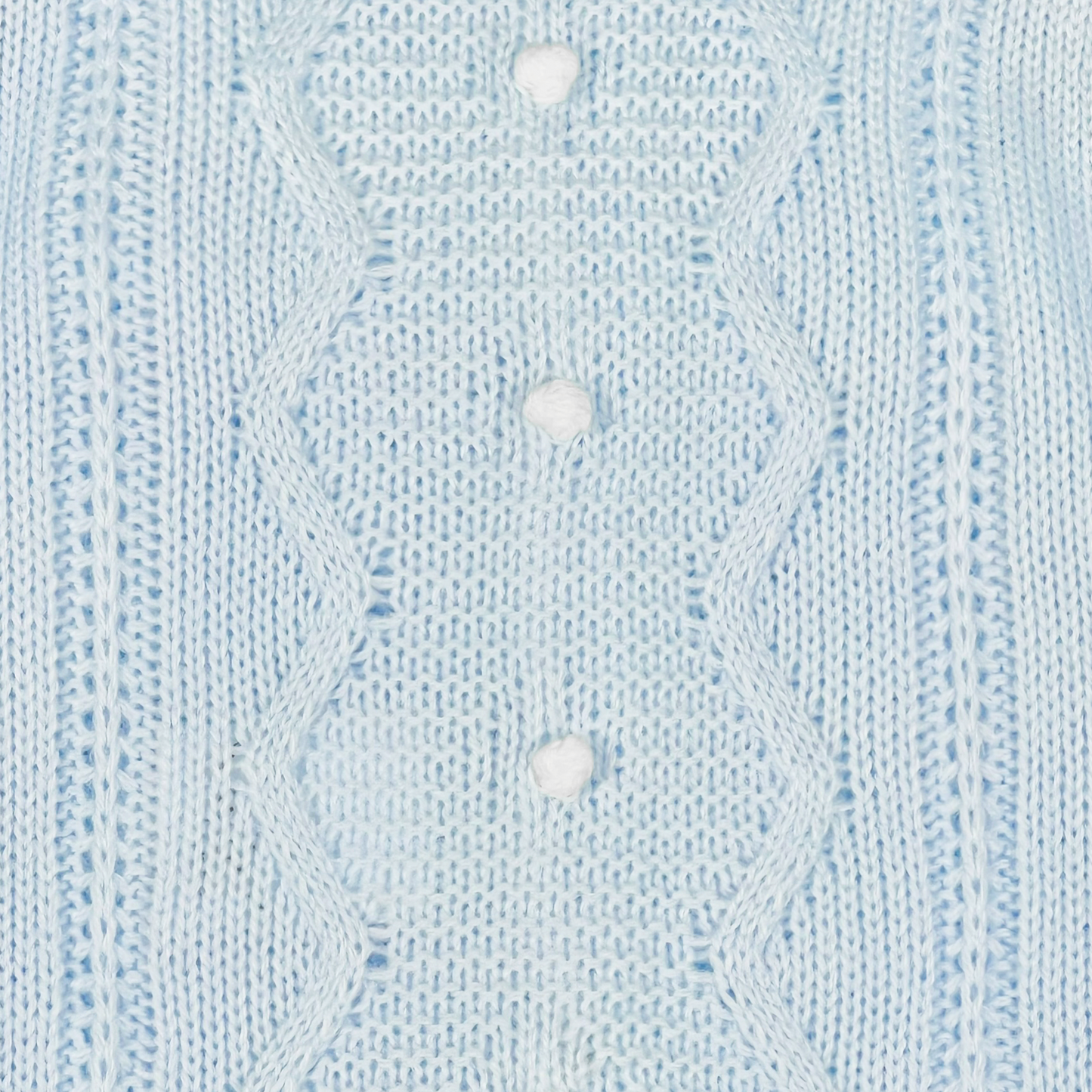 Newborn Baby Knit Outfit, ZigZag (Blue)