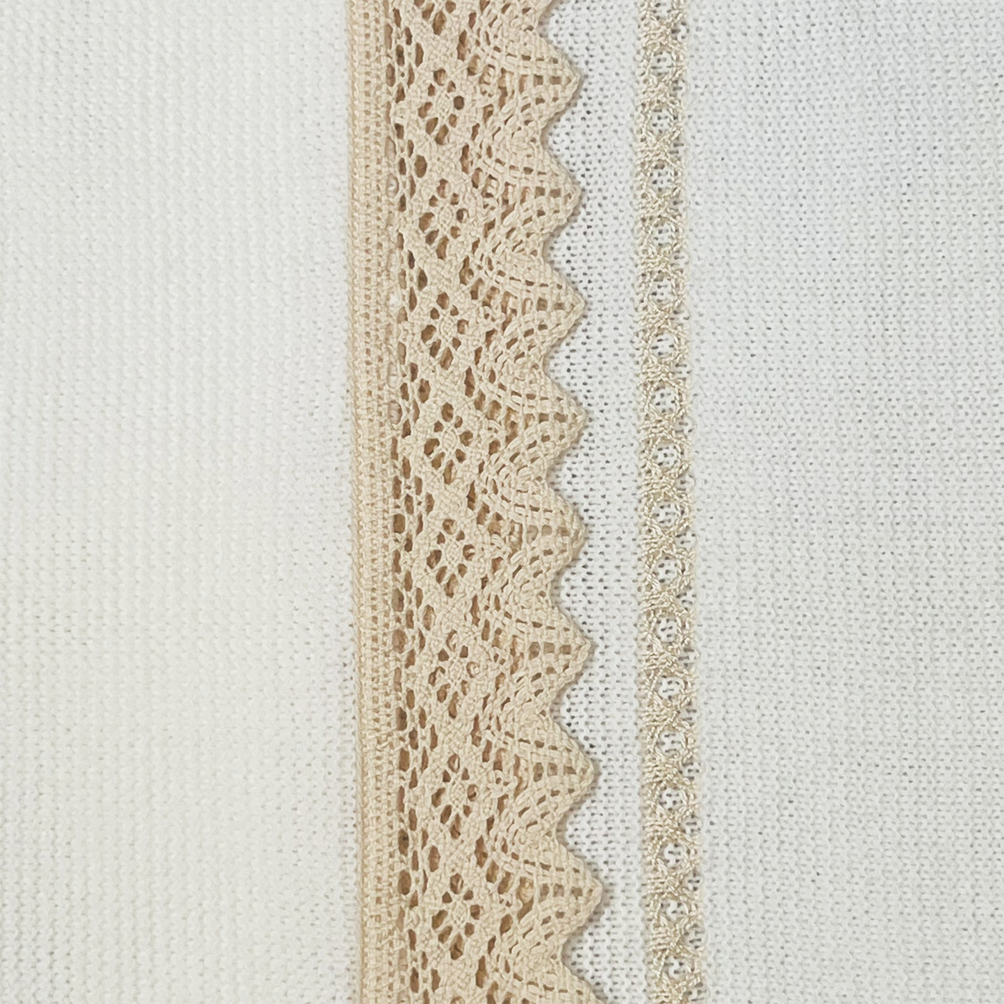 Newborn Baby Knit Blanket, Lace (Beige)