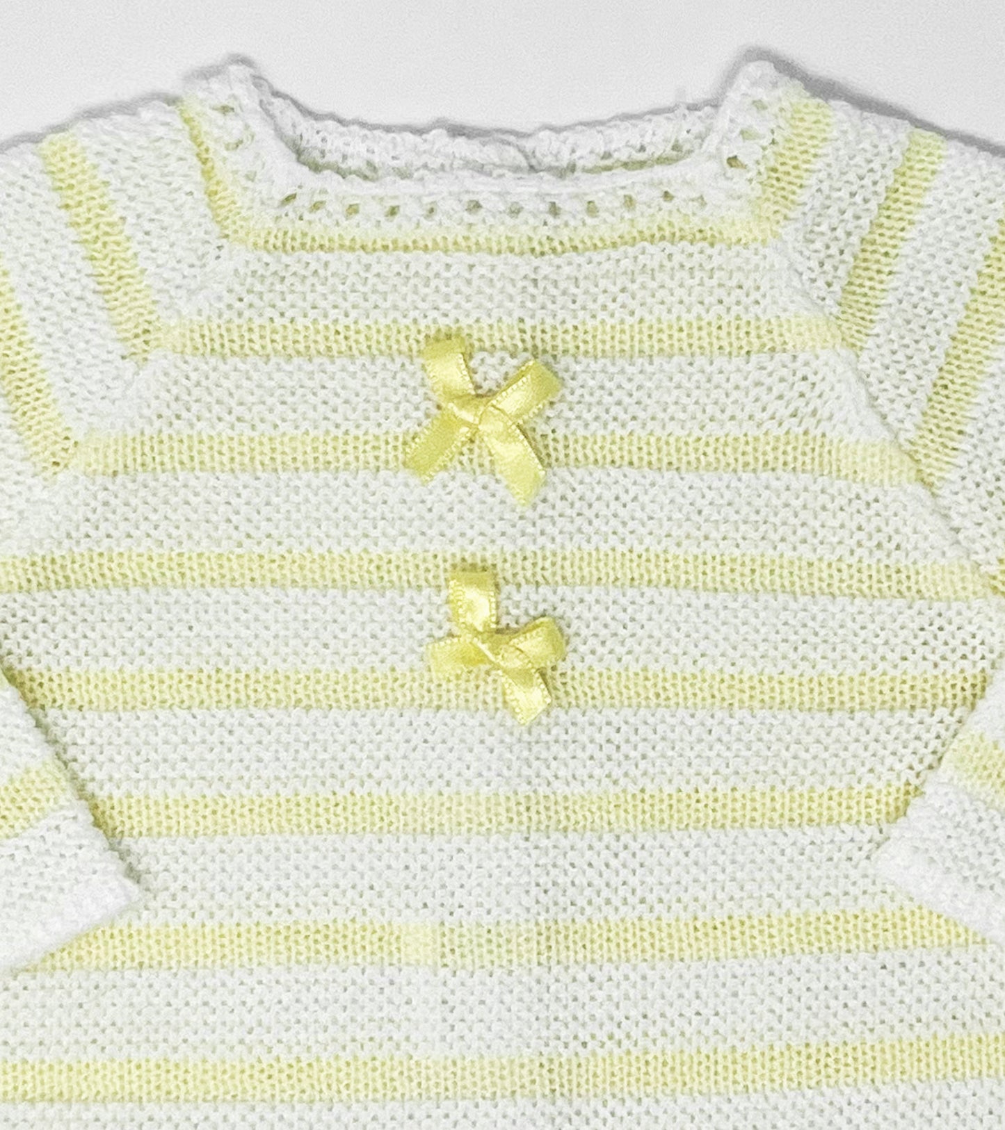 Baby Knitted Yellow Striped Set
