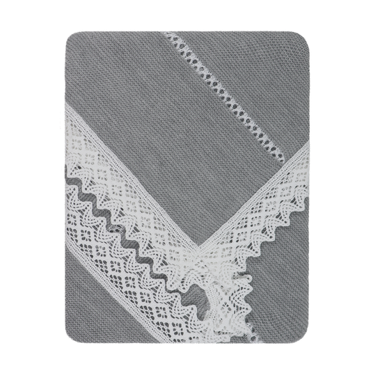 Lace Baby Knit Blanket (Gray)