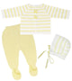 Striped Baby Knit Outfit (Yellow)